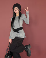 Koneco Pintuck Wide Jogging Pants