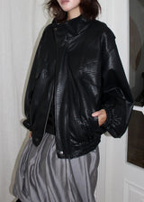 BOMBER LEATHER JACKET