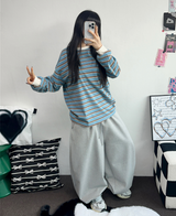 BELT SNAP POINT BALLOON TRAINING PANTS 🩶🖤🤍3COLOR