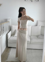 Lumi Square Half-Neck Sleeveless Dress Set