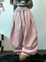 PARACHUTE TWO PINTUCK BALLOON LONG WIDE PANTS 🖤🩶💜🤎🩷5COLOR