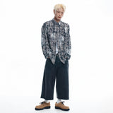 Cut-off Capri Denim Pants - BLACK
