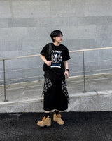 Lever Check Layered Bermuda Pants