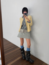 ルパンチェックスリムシャツ