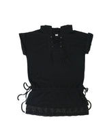 アイレットレースフードワンピース / black