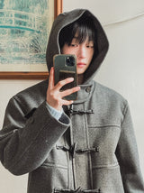Mock Duffle Hooded Short Coat