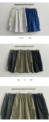 トラックラインカーゴバンディングショートパンツ