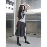 DRAWING ZIPPER SKIRT