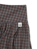 CHECKERED PUMPKIN SKIRT PANTS(BROWN)