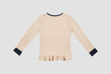 Layered frill T-shirt / Peach