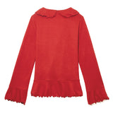 HIPPIE RUFFLE CARDIGAN_RED