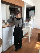 Formal Layered Pleated Skirt Pants (2c)