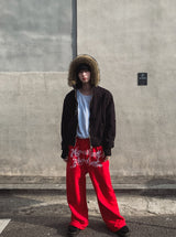 Amor brushed Raccoon Fur Hooded Zip-Up