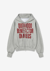DR FAVOR 26 Patch Crop Hoody Zip-up