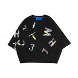 ETHNIC FLOWER LOGO CROP SHORT SLEEVE MTM T-SHIRT(UNISEX)_SYS5TS02BK