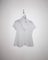 DRAPE COLLAR BLOUSE (WHITE)