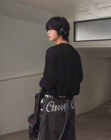 Carry Of Back Lettering Denim Pants