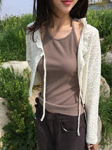 Crochet Frill Cardigan (2color)