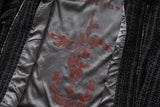 BEADED PIPE EMBROIDERY CROSS JACQUARD DETROIT JACKET