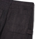 Indian double knee denim pants / Maroon black