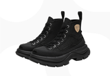 Black High Top Canvas Shoes