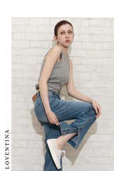 ANKLE EYELET DENIM_BLUE