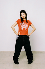 バタフライエンジェルTシャツ - レッド