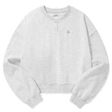 KIRSH プレーンボタンポイントスウェットシャツ [MELANGE GRAY]