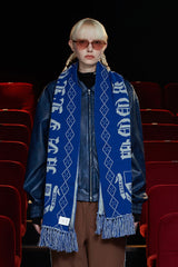 GOTHIC LOGO MUFFLER / BLUE&GREY