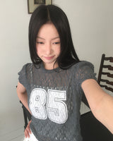 Nosen Lace Puff Short Sleeve T-shirt