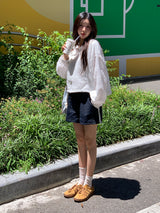 [MADE] Rollton Nylon Lace Banded Waist Short Pants