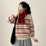 Core Soft Stripe Muffler Knit Set