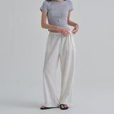 [Tringle] Nylon Side String Wide Pants -2color