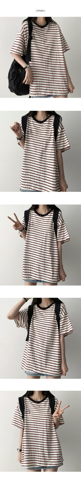 Ronto Dangara color boxy fit short sleeve