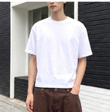 Men's Cotton Short Sleeve Real Crop Tee White