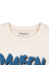 Women's two-tone broken logo crop sweatshirt cream(FCE1TS301W)