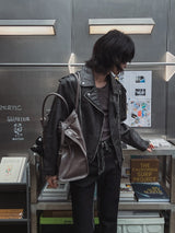 エール ヴィンテージ ウォッシュド クロップ ライダー ジャケット