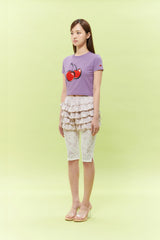 シグネチャービックチェリークロップTシャツ【パープル】