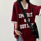 Take color matching line short sleeve