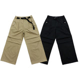 wide-parasuit buckle pants