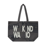 Weekend warrior typography printing tote-bag (Charcoal)
