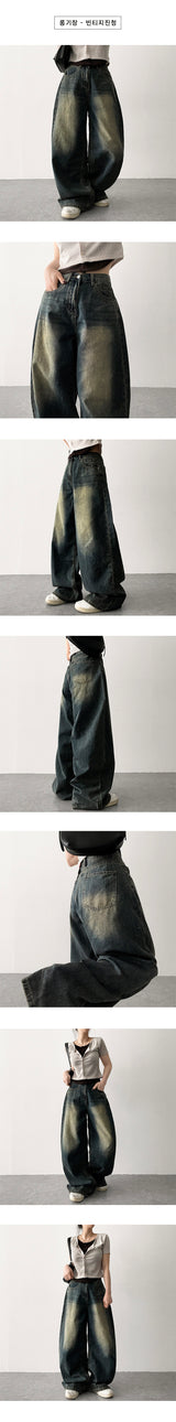 クールベーシックサマーロングデニムワイドパンツ [Choose short and long]
