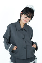 bigribbon jacket(gray)