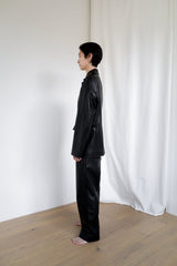 Faux leather jacket, Black