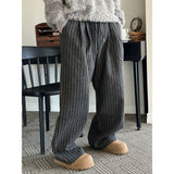 [F/W] Wool stripe banding pants