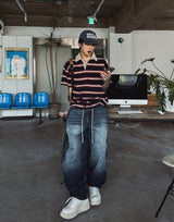 Kiyoshi Stripe Rugby Short Sleeve T-Shirt