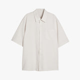 Stranger Relax Fit Rayon Short Sleeve Shirt (Cream)