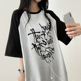 リミンボクシーフィットカラーラグラン半袖Tシャツ