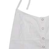 STRAP DETAIL HALTER NECK BLOUSE (WHITE)