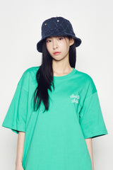 25SS アウトラインスクリプトロゴ半袖Tシャツ パステルグリーン